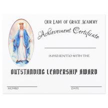 Catholic Achievement Award Schoolcertificaat