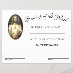 Catholic Achievement Award Schoolcertificaat Flyer