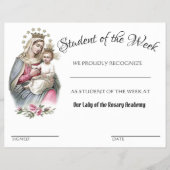 Catholic Achievement School Certificate Award Flyer (Voorkant)