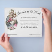 Catholic Achievement School Certificate Award Flyer (Hand)