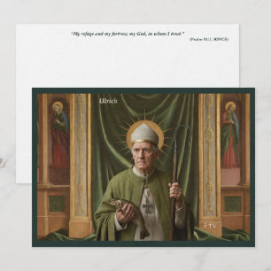 Catholic Art Briefkaart   De heilige Ulrich van Au