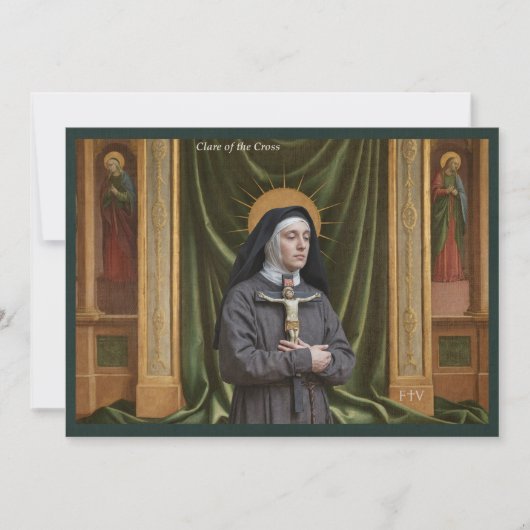 Catholic Art Briefkaart | Heilige Clare van Montef (Voorkant)