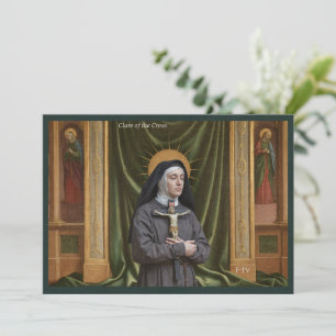Catholic Art Briefkaart   Heilige Clare van Montef