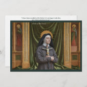 Catholic Art Briefkaart | Heilige Clare van Montef (Voorkant / Achterkant)