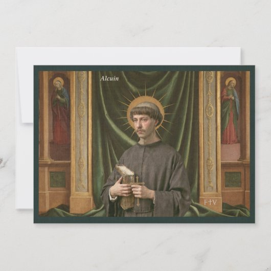 Catholic Art Briefkaart | Saint Alcuin (Voorkant)