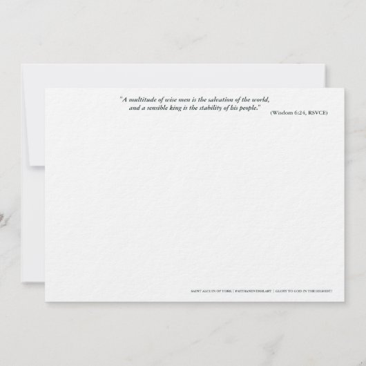 Catholic Art Briefkaart | Saint Alcuin (Achterkant)