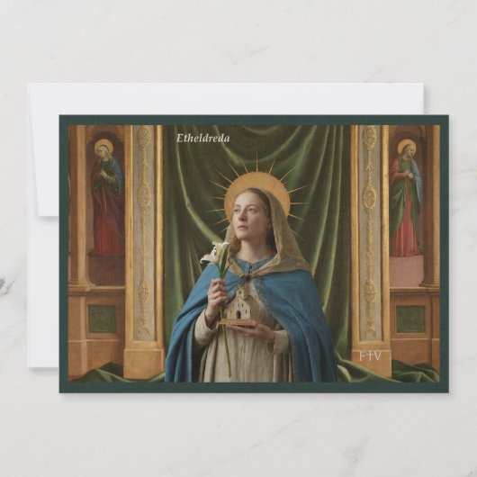 Catholic Art Briefkaart | Saint Etheldreda (Voorkant)