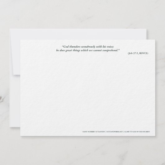 Catholic Art Briefkaart | Saint Norbert (Achterkant)