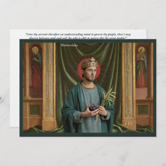 Catholic Art Briefkaart | Saint Wenceslaus