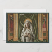 Catholic Art Holy Card | Saint Aldegundis Kaart (Voorkant)
