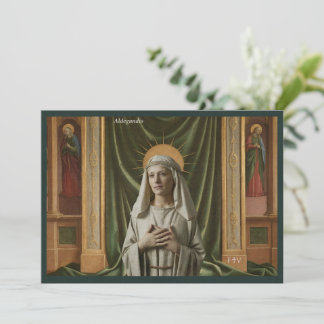 Catholic Art Holy Card | Saint Aldegundis Kaart