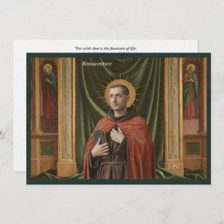 Catholic Art Holy Card | Saint Bonaventure Kaart