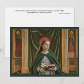 Catholic Art Holy Card | Saint Dymphna Kaart (Voorkant / Achterkant)