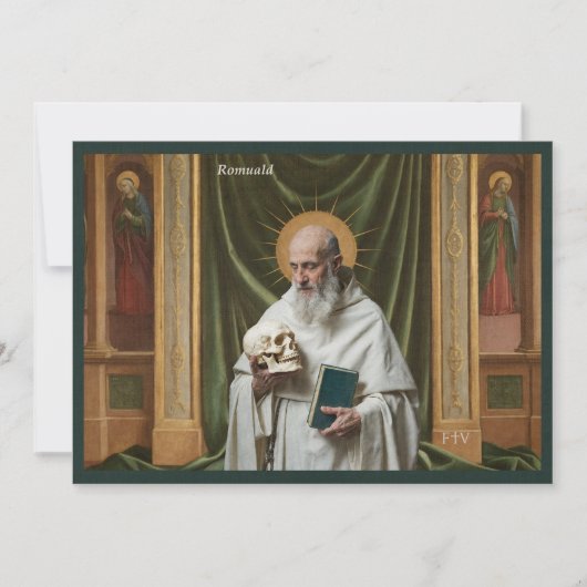 Catholic Art Holy Card | Saint Romuald Kaart (Voorkant)