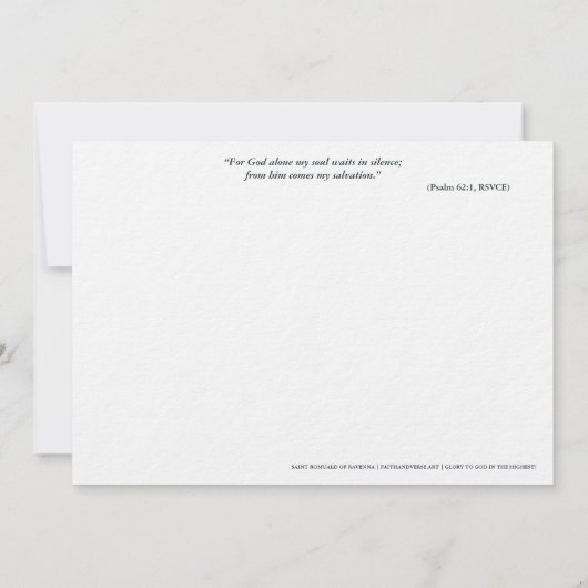 Catholic Art Holy Card | Saint Romuald Kaart (Achterkant)
