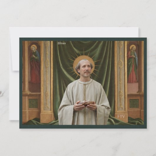 Catholic Art Holy Card | Saint Ursus of Aosta Kaart (Voorkant)