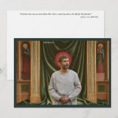 Catholic Art Holy Card | Saint Valentine of Rome Kaart (Voorkant / Achterkant)