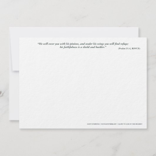 Catholic Art Postcard | Saint Dymphna Kaart (Achterkant)