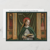 Catholic Art Postcard | Saint Dymphna Kaart (Voorkant / Achterkant)