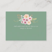 Catholic Baby Shower Luier Raffle - Bloemenkruis Informatiekaartje (Achterkant)