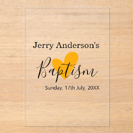 Catholic baptism kids modern simple QR minimal Acryl Uitnodigingen
