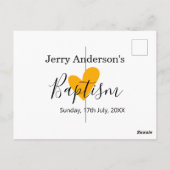 Catholic baptism kids modern simple QR minimal Briefkaart (Achterkant)