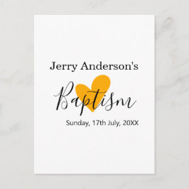 Catholic baptism kids modern simple QR minimal Briefkaart