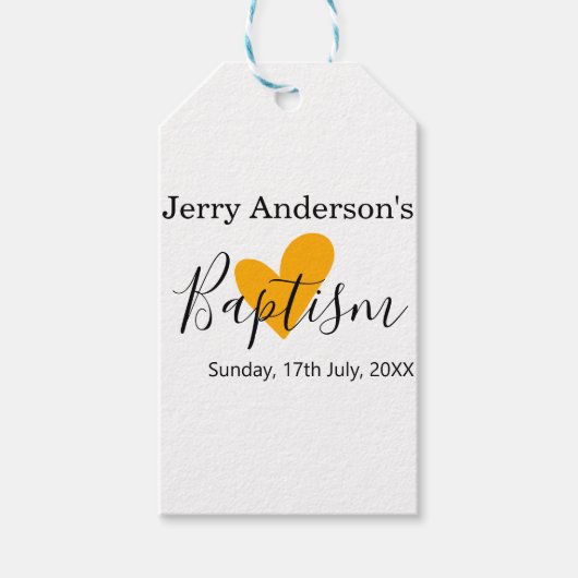 Catholic baptism kids modern simple QR minimal Cadeaulabel (Voorkant)