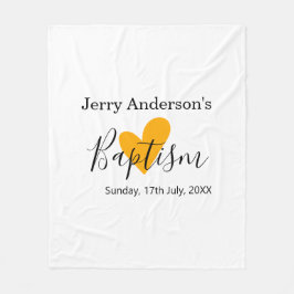 Catholic baptism kids modern simple QR minimal Fleece Deken