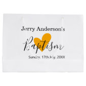 Catholic baptism kids modern simple QR minimal Groot Cadeauzakje (Achterkant)