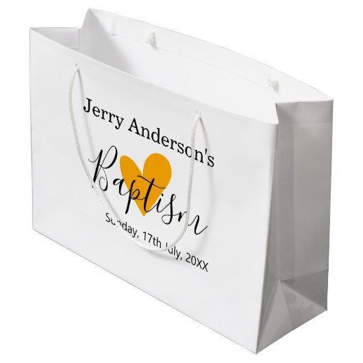 Catholic baptism kids modern simple QR minimal Groot Cadeauzakje (Achterkant Gekanteld)