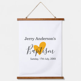 Catholic baptism kids modern simple QR minimal Hangend Wandkleed