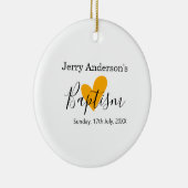 Catholic baptism kids modern simple QR minimal Keramisch Ornament (Rechts)