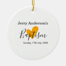 Catholic baptism kids modern simple QR minimal Keramisch Ornament