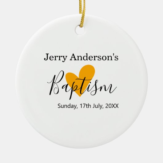 Catholic baptism kids modern simple QR minimal Keramisch Ornament (Voorkant)