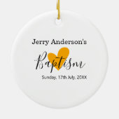 Catholic baptism kids modern simple QR minimal Keramisch Ornament (Achterkant)