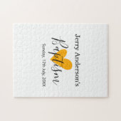 Catholic baptism kids modern simple QR minimal Legpuzzel (Horizontaal)