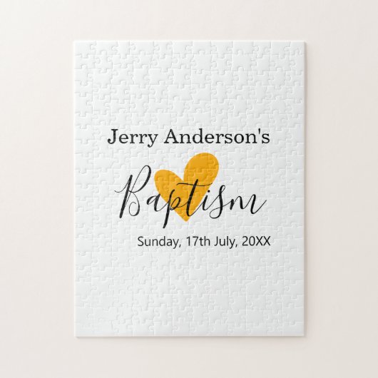 Catholic baptism kids modern simple QR minimal Legpuzzel (Verticaal)