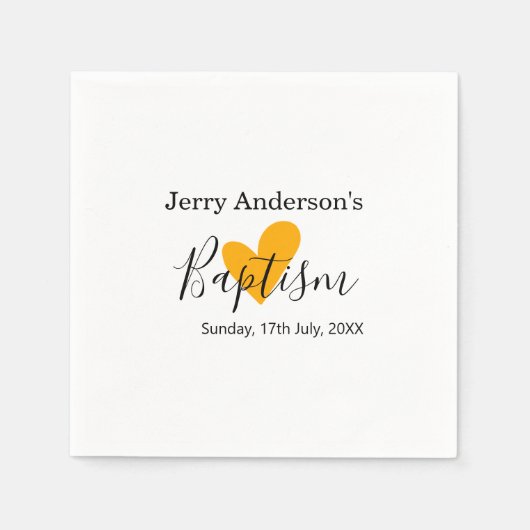 Catholic baptism kids modern simple QR minimal Servet (Voorkant)