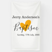 Catholic baptism kids modern simple QR minimal Spandoek (Verticaal)