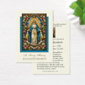 Catholic Blessed Mother Mary Funeral Prayer Card Visitekaartje (Bureau)