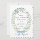 Catholic Boy Baby shower Maria en Jezus Kaart (Achterkant)