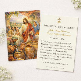 Catholic Cana Wedding Prayer Cards Visitekaartje
