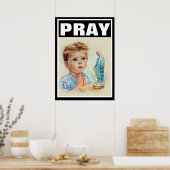 CATHOLIC CHILD PRAY VIRGIN MARY PROLIFE POSTER (Keuken)