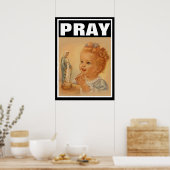CATHOLIC CHILD PRAY VIRGIN MARY PROLIFE POSTER (Keuken)
