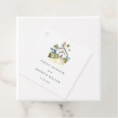 Catholic Church Tropical Wedding Bedankjes Labels (In situ)