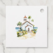 Catholic Church Tropical Wedding Bedankjes Labels (Achterkant)