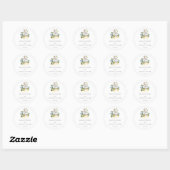 Catholic Church Tropical Wedding Ronde Sticker (Vel)