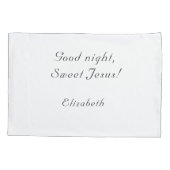 Catholic Customizable Hearts of Jesus & Mary Kussensloop (Achterkant)