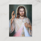 Catholic Divine Mercy Jesus Funeral Prayer Card Visitekaartje (Achterkant)